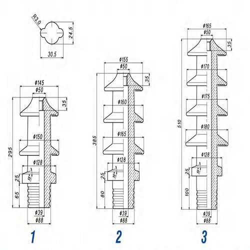 Tansfomer bushing insulators DIN42532·10-20-30KV-630A